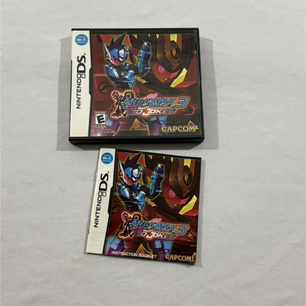 Mega Man Star Force 3 Red Joker Nintendo DS Case Manual Only No Game Authentic